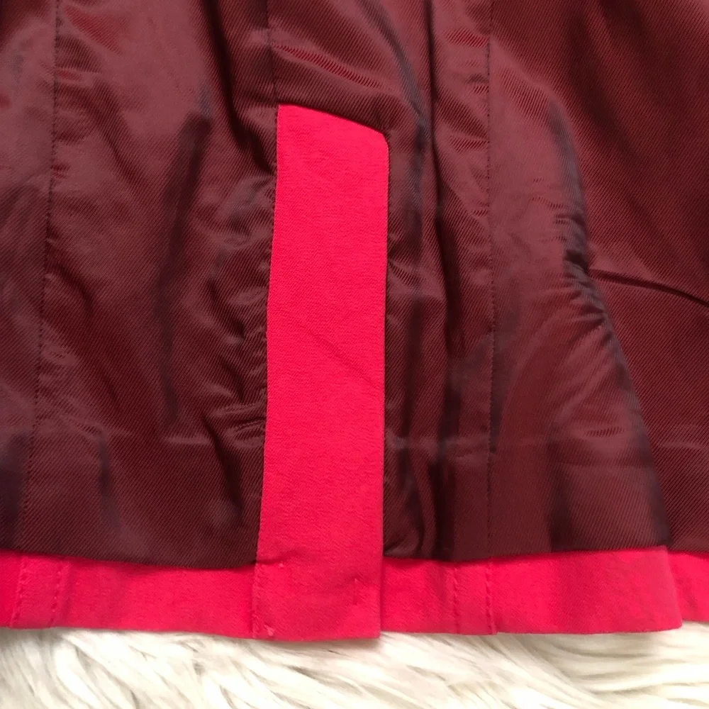Derek Lam 10 Crosby Classic Double Breasted Fitted Red Fuchsia Blazer size 2